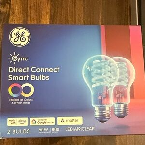 Cync GE A19 Direct Connect LED Light Bulb, Color Changing Smart Light